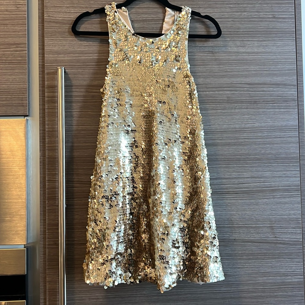 Guess gold sequin mini dress